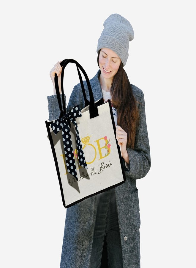 BXVRT Mother Of The Bride Shoulder Beach Bag, Wedding Gifts For Mother, Mother Of The Bride Definition Canvas Tote Bag, Honeymoon Shopping Bag, Bachelorette Engagement Party Gifts For Mom -62 - Image 3